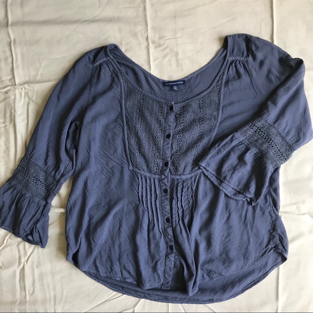 American Eagle Blouse | Aegean Blue | Large